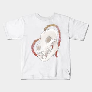 Leo Skull - Black Outline Kids T-Shirt